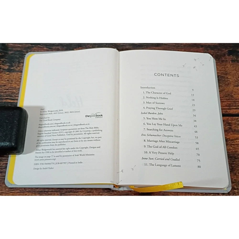 Held Abbey Wedgeworth Miscarriage Devotional Biblical Reflections Hardcover Book